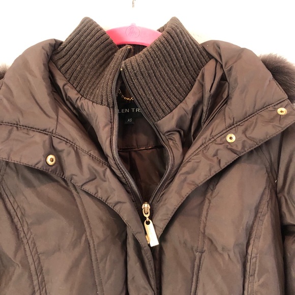 Ellen Tracey fur coat xs brown down - Picture 3 of 8
